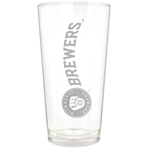 Milwaukee Brewers Etched 16oz. Vertical Rally Cry Pint Glass