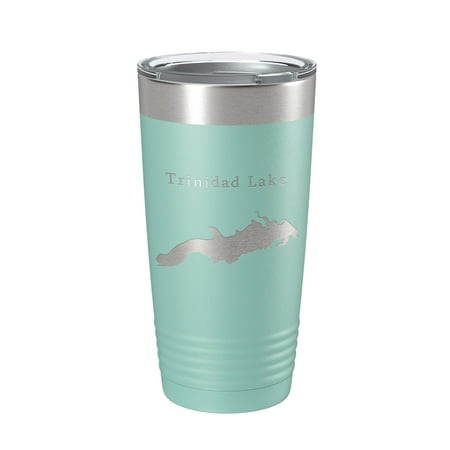

Trinidad Lake Map Tumbler Travel Mug Insulated Laser Engraved Coffee Cup Colorado 20 oz Teal