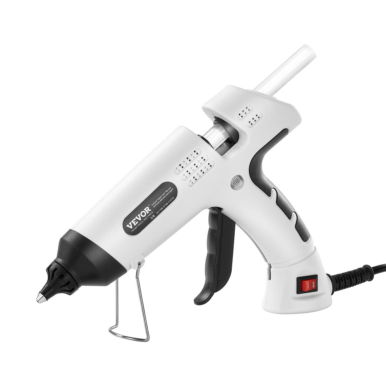 Mini Hot Melt Glue Gun 60W High Temp, Includes 20 Glue Sticks & Storage Bag, Ideal for Crafts, Quick Fixes, DIY, White