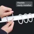 thumbnail image 2 of 24 Packs Shower Curtain Rings Plastic Curtain Rings Hook Hanger Bath Drape Loop Clip Glide Bathroom Shower Window Rod, 2 of 4