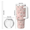 thumbnail image 4 of Daiia Easter Rabbit Printed 40 oz Tumbler with Handle,Ice Bully Insulated Tumbler 2 in 1 Lid Insulated Water Bottle Stainless Steel Travel Coffee Mug, 4 of 8
