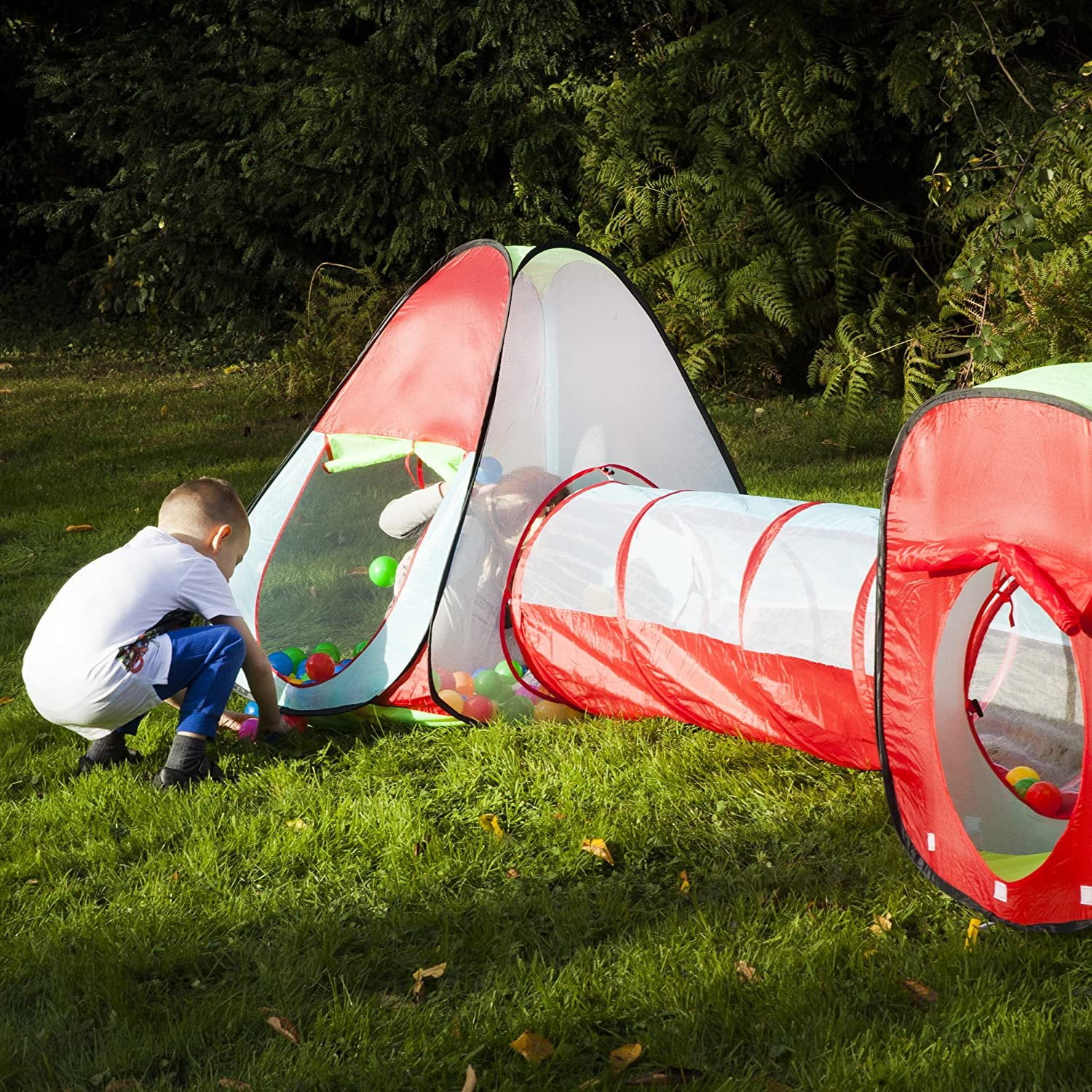 kiddey children's dual play tent with tunnel