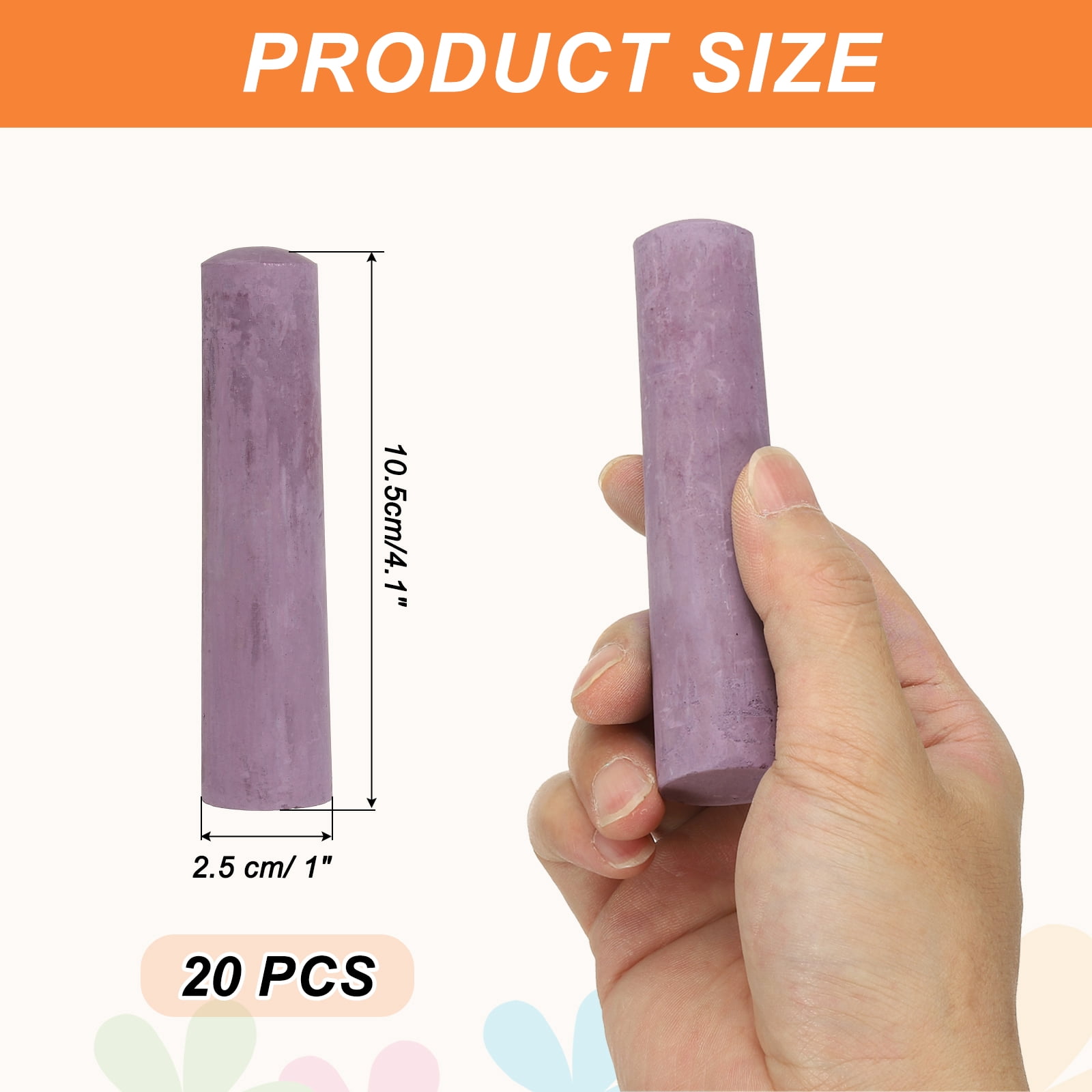 20 PCS Dustless Chalk, Dark Purple Sidewalk Chalk Large Solid Huge Washable Street Chalk for Outdoor Adults Painting Graffiti Art