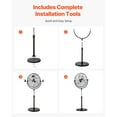 thumbnail image 6 of KFFKFF 18-Inch Industrial Pedestal Fan, Adjustable Height from 45.3 to 57.9 Inches, Floor Fan with 3 Speed Settings, Powerful Airflow for Warehouses, Garages, Commercial, and Residential Use, Black, 6 of 9