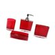 thumbnail image 1 of Dispensador de loción BLESIY juego de 4 piezas accesorios de baño rojo, 1 of 8