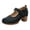 Black, variant on Mary Jane Heels for Women Closed Round Toe Chunky Heeled Sandals Retro Hollow out Dress Shoes Summer Casual Pumps White Size 9