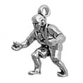 thumbnail image 1 of Sterling Silver 30" 1mm Box Chain 3D Wrestling Man Wrestler Pendant Necklace, 1 of 2