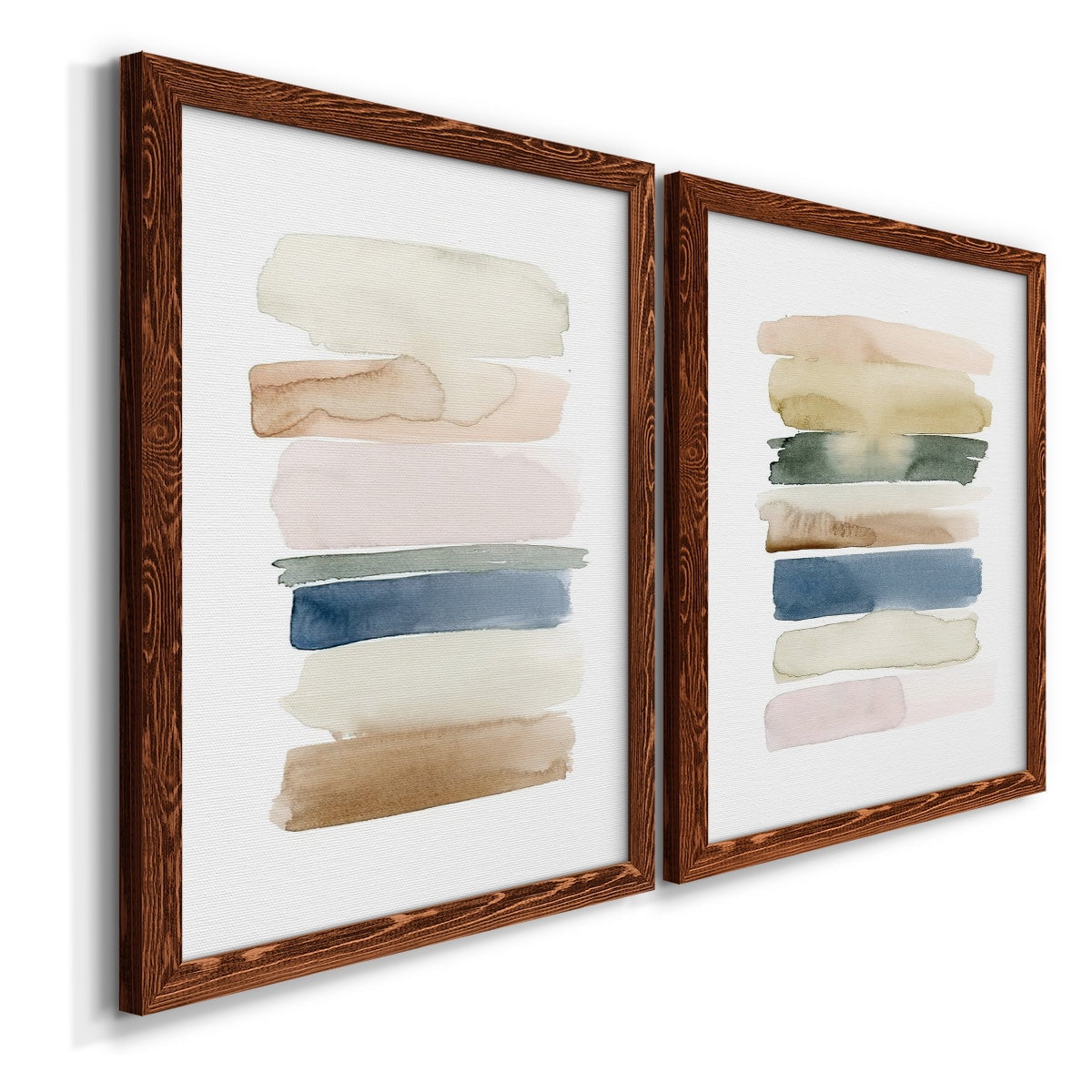 Faint Swatches I - Premium Framed Canvas 2 Piece Set - Ready to Hang