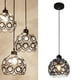 thumbnail image 3 of Lámpara colgante industrial del hierro de lámpara de Luces Negro 20x20cm Sunnimix Candelabro, 3 of 7