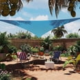 thumbnail image 1 of QinaQin Vela sombra triangular de 16 x 16 x 16 pies, toldo exterior con borde curvo, bloqueo UV de 95%, tela HDPE de 185 GSM e instalación sencilla para patio, jardín o terraza, 1 of 9