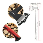 INTERTOOL 2.8 lbs Steel Chopping Axe with 35-inch Shock Absorbing Handle, Tree Felling Axe HT08-0264