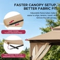thumbnail image 2 of Sunjoy 9 ft. x 9 ft. Beige and Brown Steel Soft Top Gazebos Mosquito Nettings and Privacy Screens, Double Roof Outdoor Screened Gazebos Shelter, Gazebo Canopies for Backyard, 2 of 10