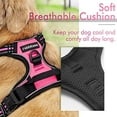 thumbnail image 3 of rabbitgoo No-Pull Pet Harness with 2 Leash Clips  Adjustable Soft Padded  Reflective No-Choke Pet Oxford Vest with Easy Control Handle for Large Dogs  Pink  L, 3 of 9
