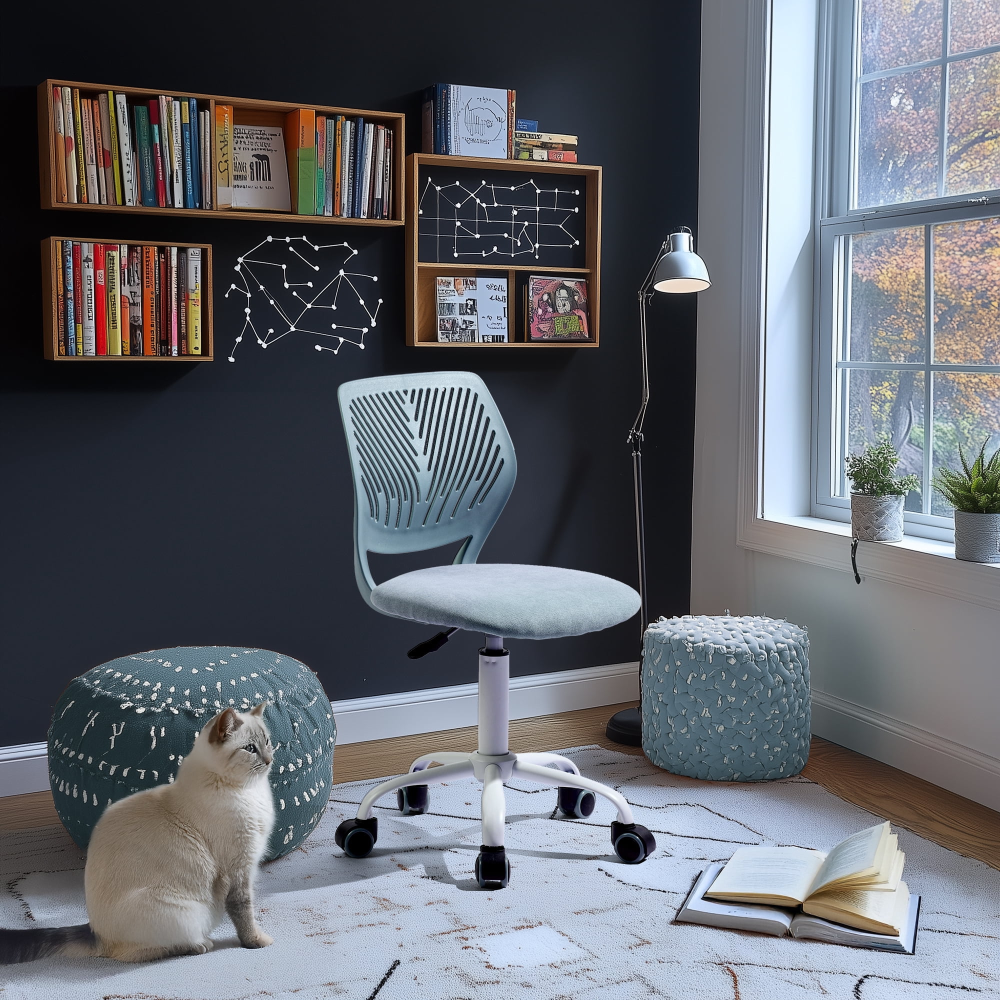 Homy Casa Swivel School Student Chair with Adjustable Height – Ideal for Classrooms, Reading Areas