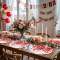 thumbnail image 5 of Red Gradient Round 13 Inch Placemats Set of 6, Abstract Polka Dots Vintage Modern Art HeatResistant Non Slip Place Mats for Dining Table, Wipeable Braided Kitchen Table Mats for Housewarming, 5 of 9