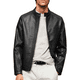 thumbnail image 4 of Chamarra Para Hombre Shendy Vendi Chaqueta Vinipiel Tipo Biker Negro Mediana, 4 of 4