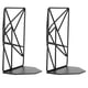 thumbnail image 5 of Libro de geometría sólida-2 piezas Soportes de libro de geometría sólida Escritorio hueco de metal Estante antideslizante para sujetalibros Negro resistente, 5 of 5