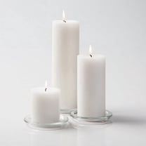 Richland 3-Wick Paraffin Wax Pillar Candle, Unscented, White, 3 Count