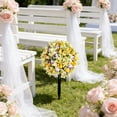 thumbnail image 4 of Rewenti Fake Tree Rose Ball Tree Outdoor Decoration Fashionable Scene Arrangement Decoration Simulation Flower, 4 of 7