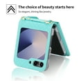 thumbnail image 5 of Allytechgroup Galaxy Z Flip 6 Case Wallet, Shockproof Phone Case with Zipper Pocket and Detachable Crossbody Shoulder Strap Protective Case Cover for Samsung Galaxy Z Flip 6, Cyan, 5 of 10