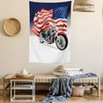 thumbnail image 2 of Manly Decor Wall Hanging Tapestry, motorbike and US Flag sporty auto shows motorcyclist powerful vehicles, Bedroom Living Room Dorm Accessories, 60 X 80 Inches, by Ambesonne, 2 of 5