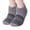 01#Gray, variant on Low Cut Ankle Slipper Socks Sherpa Fleece Lined Fair Isle Pattern Non Slip Winter Warm House Socks M