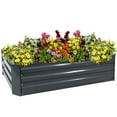 thumbnail image 6 of Sunnydaze 48" x 24" x 11.75" Dark Gray Galvanized Steel Raised Garden Bed, Set of 2, 6 of 8