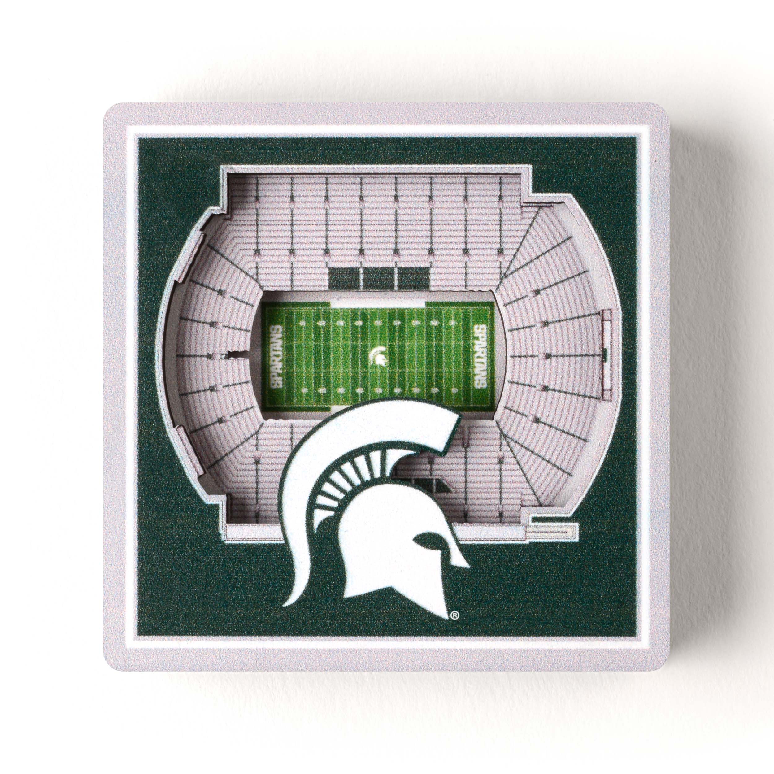 YouTheFan NCAA Michigan State Spartans 3D StadiumView Magnet