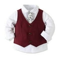 thumbnail image 3 of CHICTRY Kids Toddlers Little Boys 4Pcs Formal Occasion Party Wear Gentleman Suit Outfit,Sizes 12M-5T, 3 of 7