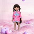thumbnail image 3 of JVBTVB Toys, 18 Inch Winter Doll Velvet Vests Jacket Denim Jacket Three Piece Set Jumpsuit Reborn Doll Clothing AccessoriesHoliday Gifts, 3 of 6