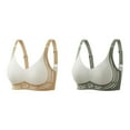 thumbnail image 1 of 2 Pack(White 1PCS & Mint Green 1PCS) Multipack Women's Comfortable and Transparent Shoulder Strap Cordless Backless Spongeless with Convertible Shoulder Straps, 1 of 5