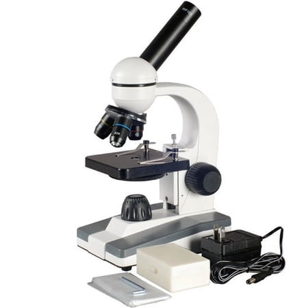 AmScope 40X-1000X Student Science Biological Compound Microscope + 10pc Slide Collection New price history on PriceWatchPro