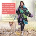 thumbnail image 4 of Wearable Oversized Blanket,Space Dinosaur with Crown Pattern Wearable Blanket Hoodie for Adults,Cozy Hooded Blankets with Super Pockets,Super Warm Fuzzy Pullover for Women & Men, 4 of 6