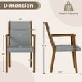 thumbnail image 3 of Costway 4 PCS Mid-Century Modern Dining Chairs Upholstered Wooden Accent Chairs with Headrest, 3 of 9