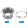 thumbnail image 3 of Unique Bargains 3 Inch Duct Connector Flange Metal Straight Pipe Exhaust Hose Flange with Clamp, 3 of 5
