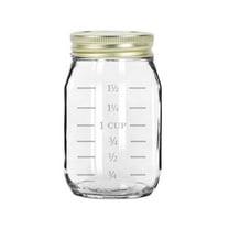 16oz Glass Mason Jar With Lid Gift Measuring Cup (CUPS)