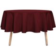 thumbnail image 1 of LAICAIW Round Tablecloth-70 Inch-Water Resistant Spill Proof Washable Polyester Table Cloth Decorative Fabric Table Cover for Dining Table, Buffet Parties and Camping, Burgundy, 1 of 7