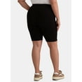 thumbnail image 3 of Terra & Sky Women’s Plus Size Bike Shorts, 10" Inseam, 2-Pack, Sizes 0X-5X, 3 of 7