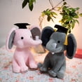 thumbnail image 4 of Cute Doctor Elephant Plush Doll with Graduation Cap, Soft Stuffed Elephant Toy, Perfect Graduation Season Gift for Medical Professionals, 4 of 7