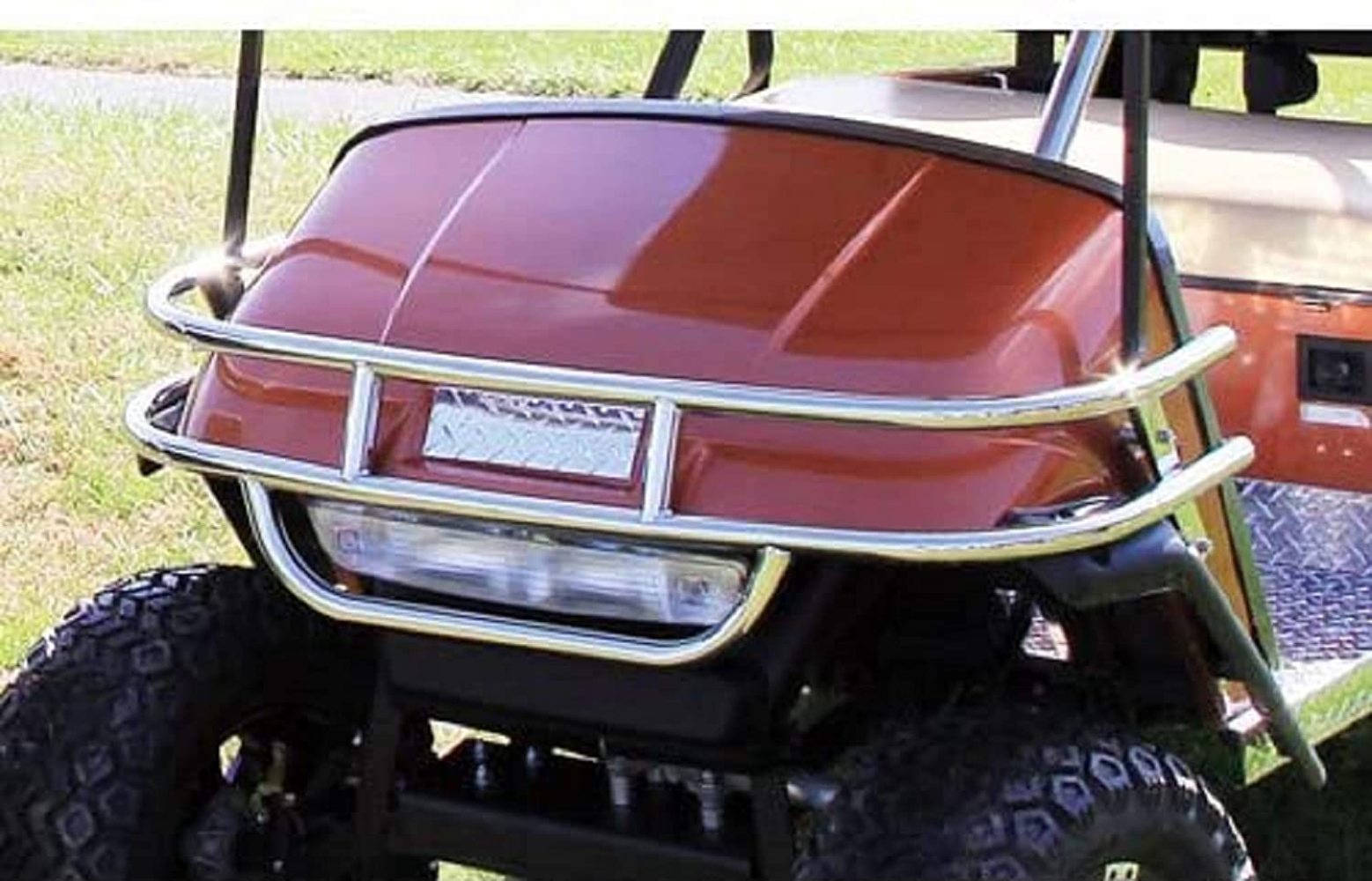 EZGO TXT/Med Stainless Steel Front Brush Guard