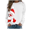 thumbnail image 1 of Chandail de Noël pour Femmes Imprimé de Vacances chandail Chaud Col Rond Cardigan Manches Longues Chandail de Noël Capuche Veste de Mode Mi-Longue Fermeture, 1 of 6