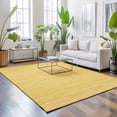 thumbnail image 4 of Cream Yellow Washable Living Room Rugs 6'x9', Country Vintage Minimalist Solid Color Backdrop Washable Throw Large Area Rug Non-Slip Sturdy Edge Binding Carpet for Dining Room Kitchen Office, 4 of 9