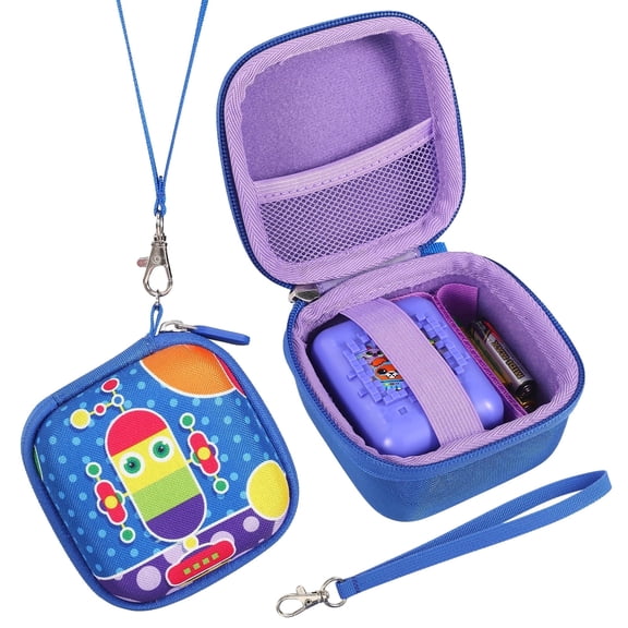 Hard Carrying Case Compatible Interactive Toy Digital Pet and Case,for Bitzee virtual electronic pet storage travel bracket box(Case Only) Blue