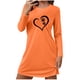 thumbnail image 2 of HongQid Women's Sleepshirt Dress Comfortable Nightshirt Nightgown Long Sleeve Love Heart Graphic Sleepwear, 2 of 6