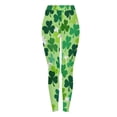 thumbnail image 5 of Vekome Green Leggings for Women Plus Size St Patricks Day High Waisted Yoga Pants Seamless Clover Lightweight Running Tights M, 5 of 8