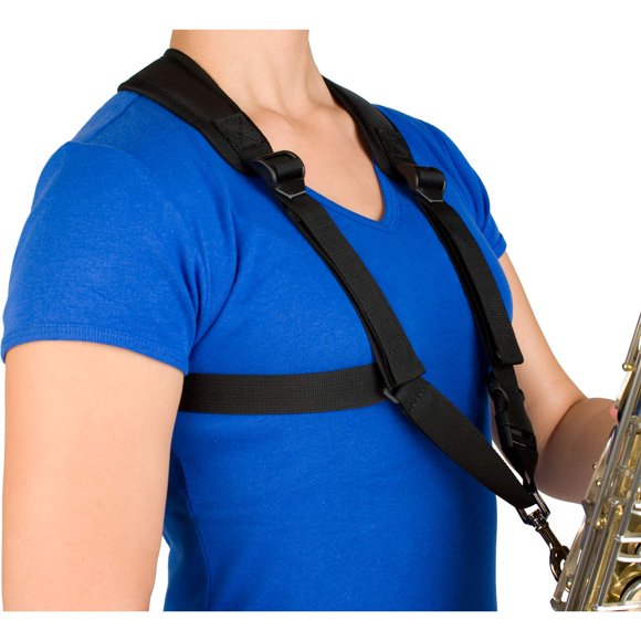 Protec Harnais de Saxophone avec Gâchette Métallique de Luxe à Bouton-Pression, Petit, Modèle A306SM