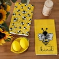 thumbnail image 3 of Yellow Bee Summer Kitchen Towels Dish Towels Set of 2,Be Kind Spring Hand Towels 18x26 Inch Drying Dishcloth,Farmhouse Home Seasonal Holiday Summer Decorations AD299, 3 of 6