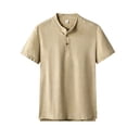 thumbnail image 4 of LIaqionyy Mens Cotton Linen Shirts Short Sleeve Casual Fashion T Shirt Lightweight Summer Basic Tee Tops M-5XL, 4 of 5