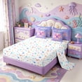 thumbnail image 3 of Manfei Axolotl Print 7pcs Queen Bedding,Ocean Themed Animal Bedding Comforter Set Queen,Colorful Stars Reversible, 3 of 7
