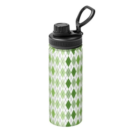 

Hirioo Light green argyle for 18oz Sports Insulated Kettle for Gym Hiking Camping Running Mountain Bike Outdoor Sports